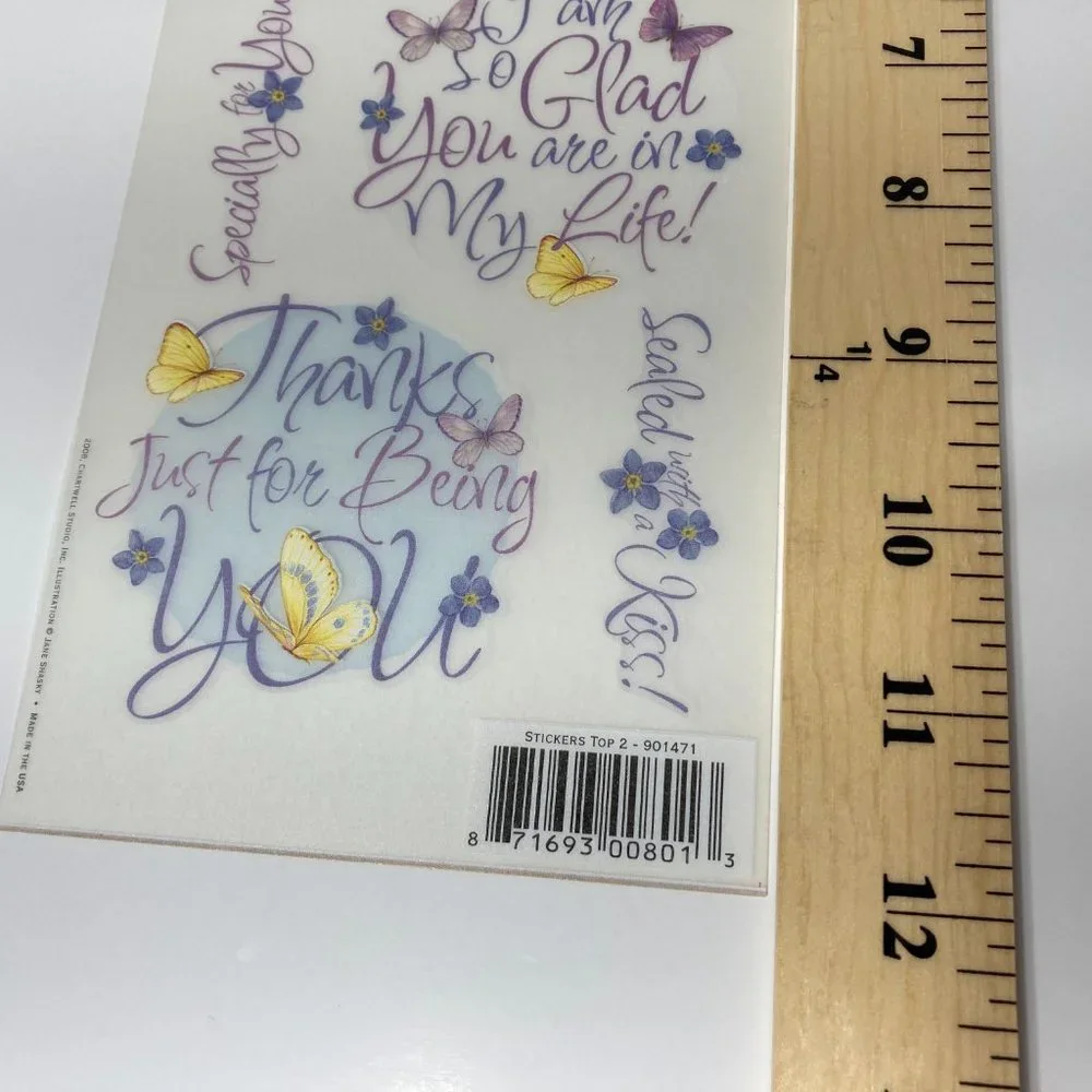 7 Sheets Thankful for You Stickers Scrapbook